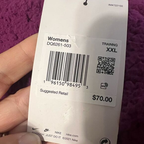 NWT Nike Therma-Fit Teddy Fleece Joggers Purple Full Length Elastic Waist XXL - Picture 7 of 12